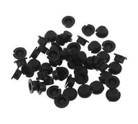 NULYLU Button Caps round Black Silicone 50pcs Tactile Push Button Keycaps, Easy to Install and Anti-slip for Remote Control Switch Replacement for Electronics Repair