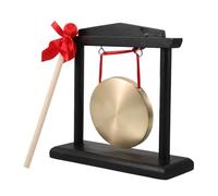NULYLU Cabbage Gong Rack Traditional Chinese Instrument Stand and Beater for Meditation Yoga Classroom Decor