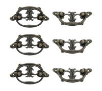 NULYLU Cabinet Pull Handles Zinc Alloy Material 6pcs Vintage Bronze with Comfortable Grasp and Versatile Compatibility for Wooden Cabinets and Dressers for Furniture Restoration