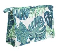 NULYLU Canvas Makeup Bag with Unique Printed Pattern, Space-Saving and Convenient Storage Cosmetic Pouch for Travel Use, Small and Portable Cosmetic Case for Women