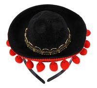 NULYLU Carnival Headdress Mexico Style Hat Headband Non-deformation Eye-catching Fabric Cool Creative Stylish for Masquerade Parties Gift for Your Friend and Family