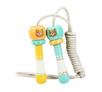 NULYLU Cartoon Jump Rope for Durable Wooden Skipping Rope with Bear Pattern Exercise Equipment for Students Encourages Fitness and Fun Activities