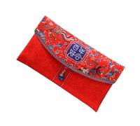 NULYLU Chinese Style Wedding Red Envelope Money Holder, Double Happiness Cash Envelope for Bridal Shower, Traditional Red Packet Lucky Symbol, Large Size