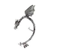 NULYLU Classic Gothic Dragon Ear Cartilage Cuff Earrings with Comfortable Fit and Silver Alloy Material, Featuring Ear Wrap Design for Different Occasion Punk Style Jewelry