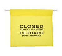 NULYLU Cleaning Safety Signs Expandable Yellow Hanging Door Barricade Sign with Telescopic Pole 55-90Cm for Restroom Closed Warning and Facility Cleaning