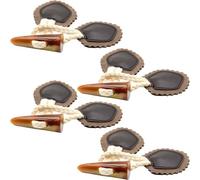 NULYLU Clothing Toggle Buttons 4 Pairs Leather Horn Toggle Closure Buttons Sew-On Windbreaker Jackets and Coat Fastening