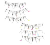 NULYLU Colorful Love False Eyelashes for Cosplay Makeup and Parties Natural-looking Lash Kit Costume Eyelashes for Halloween Performances