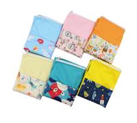 NULYLU Colorfully Printed Cloth Diaper Wet Bag with Hanging Strap and Two Pockets Washable and No Leaking Dry Wet Bag 30x37cm Cotton Fabric and TPU