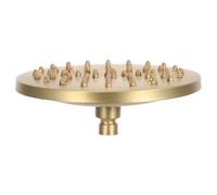 NULYLU Copper Overhead Shower Head with Wide Coverage Design and Powerful Rainfall Experience, Round Wall Mount Fixed Showerhead for Bathroom Use, Vintage Style with Timeless Charm