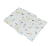 NULYLU Cotton Bed Drapes for Dormitory Bunk Beds, 2pcs Privacy Curtains Pineapple Print, 1.15m Height, Dustproof Light-filtering Panels for Bedroom and Living Room