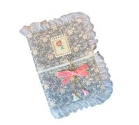 NULYLU Creative Notepad Lace Edges Notepad for Office Workers and Teachers Adorable Cloth Cover Paper Easy to Use Loose-leaf Design for Organizing Work and Creative Writing