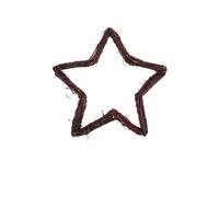 NULYLU Creative Rattan Weave Wreath Five-pointed Star Hanging Ornament Christmas Decoration for New Year's Eve Party Photo Backdrops Holiday Season