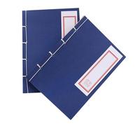 NULYLU Creative Retro Hand-made Thread Notebook Blue Leather Cover 2pcs Set Ancient Style Diary Book for Writing and School Office Use