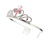 NULYLU Crystal Crown Headdress for Lightweight Comfortable Birthday Party Hairband Delicate Pink Festival Crown Hair Decor for Boys