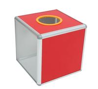 NULYLU Cubic Donation Box Voting Box Sturdy and Strong Aluminum Alloy Red Design Fairness and Openness for Church Events and Celebrations Random Color