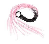 NULYLU Dirty Ponytail Hair Extension Crochet Braid in Curly Style Pre-stretched Braiding Hair for Messy Bun Look Practical Hairpiece for Everyday Use