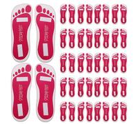 NULYLU Disposable Tanning Foot Pads 25 Pairs Paperboard Protector with Strong Adhesive for Spray Tanning Mobile and Festival Use