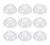NULYLU DIY Semi-Circular Dome Covers 20Pcs 9Cm PVC Cloche Domes for Miniature Landscape and Snow Globe Making, Protective Display Cases for Craft Lovers and Home Decor