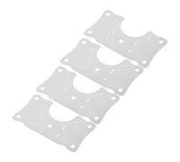 NULYLU Door Hinge Repair Plates with Screws Stainless Steel 4pcs Cabinet Hinges Support Plate Kit Convenient Design for Furniture Suitable for Tv Cabinets and Dressing Tables