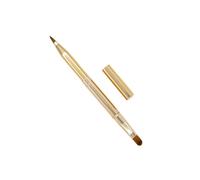 NULYLU Double-ended Lip Brush Retractable Lipbrush Portable Metal Synthetic Fiber Makeup Tool for Ladies Professional and Daily Use