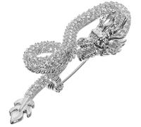 NULYLU Dragon Vivid Image and Detailed Workmanship Brooch Pin Chinese Style Made of Wear-resistant Copper Stylish Dragon-shaped Brooch Jewelry for Women Suitable for Wedding and Business