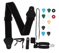 NULYLU Electric Guitar Strap Padded Comfort for Bass Guitars Includes Picks and Strap Buckles for Live Performances