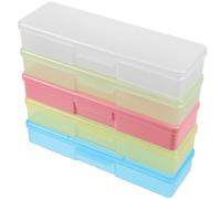 NULYLU Elegant 5pcs Eyelash Extension Tweezers Case Plastic Tweezer Box for Travel Storage