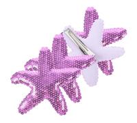 NULYLU Elegant Women Hair Barrettes Gold Star Clip Sequin Hair Pin for Parties