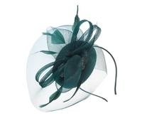 NULYLU Elegant Women's Mesh Headpiece Bridal Fascinator Hat for Wedding and Events