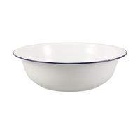 NULYLU Enamel Foot Bath Tub Foot Bath 34cm Sturdy Multifunctional Vintage White Enamelware Bowl for Home Face Washing