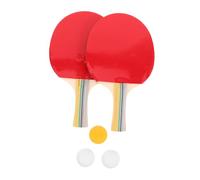 NULYLU Ergonomic Long Handle Table Tennis Bats Set for Indoor Play Balanced Paddles for Precise Shots Comfortable Grip Training Kit Portable Two-player Racket Pack for Home Party