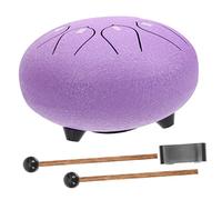 NULYLU Ethereal Drum for Ages Steel Tongue Drum Percussion Instrument Portable Decorative Flower Pattern