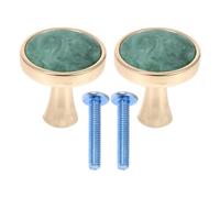 NULYLU European Style Pull Knobs 2pcs Zinc Alloy Cabinet Knobs Round Drawer Pulls for Cabinets and Wardrobes Safe Renewing and Replacing Broken Knobs