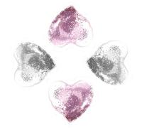 NULYLU Eye Gel Pads with Soothing Pvc Gel Material 4pcs Heart-shaped Reusable Cooling under Eye Patches and Beauty