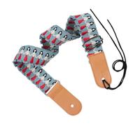 NULYLU Fashion Ukulele Strap Nylon Leather Shoulder Strap Practical Easy to Carry Stylish Ethnic Design for Ukulele Guitar