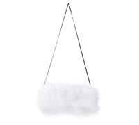 NULYLU Faux Fur Hand Muffs Small Cushion Muff Lightweight Insulation Effect Elegant Adorable Winter Arm Warmer with Lanyard for Outdoor Use