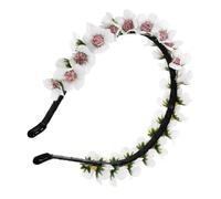 NULYLU Flower Headband for Bride Bridesmaid Elegant Floral Headdress for Beach Parties Tea Parties Weddings Lightweight Realistic Flowers for Stylish Looks