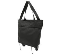 NULYLU Foldable Shopping Trolley Bag with Wheels Adjustable Handle Heavy Duty Grocery Tote Lightweight Wear Resistant Storage Bag for Laundry Snacks Fruits