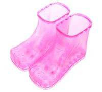 NULYLU Foot Soaking Bath Basin with Magnetic Small Size 16.5cm Pink Plastic Foot Spa Shoes for Family Pedicure Soak Tub at Home Spa