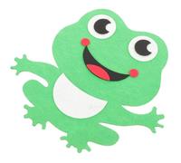 NULYLU Frogs Pattern Wall Decal in Light Green Felt Material, Easy to Remove with No Sticky Residue, Cartoon Style Frog Wall Sticker for Bedroom Or Home Decoration