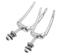 NULYLU Front Fork Wheel Bracket for Wheelchair 6-Inch Zinc Plated Iron Steel Pair with Bearings Suitable for Adult Manual and Electric Wheelchairs