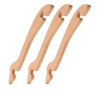 NULYLU Fryer Non-Scratch Rack Air for Oven Curved Handle 3pcs Wood Puller Set with Ergonomic Comfortable Heat Resistant from Burns Hands