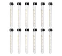 NULYLU Glass Test Tubes 5ml round Bottom with Screw Cap 12pcs Leak-proof Chemically Resistant Sample Storage Containers for Food Coloring and Research Facility Use