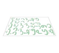 NULYLU Glowing Sticker Decorative Arabic Alphabet Wall Decal for Boys and Girls Bedding Night Light Glow Dark Stickers Poster