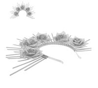 NULYLU Goddess Headband DIY Flower Decor Lightweight Plastic Party Hair Accessory for Women Wedding Beauty Pageant Festival