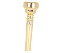 NULYLU Gold-plated Trumpet Mouthpiece Small Brass Metal Beginner Music Instrument for Adult for Student Trumpet Playing and Music Practice