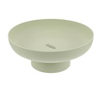 NULYLU Green High Base Fruit Bowl with Drainage Multipurpose Fruit Basket for Kitchen Counter Wedding Dessert and Snack Holder