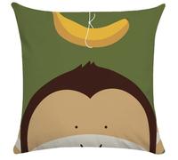 NULYLU Green Plush Cushion Case Cartoon Style Pillowslip Comfortable to Hug and Lean on Sofa Decorative Cover for Home