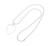 NULYLU Guitar Pick Necklace: Transparent Heart-Shaped Guitar Pick Holder Storage Pendant Necklace for Bass Ukulele Music Lovers Guitarists