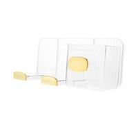 NULYLU Hair Dryer Holder Wall Mounted Storage Rack for Bathroom Transparent Sundries Organizer No Drill Hairdryer Stand Space-saving Vanity for Hair Styling Tools